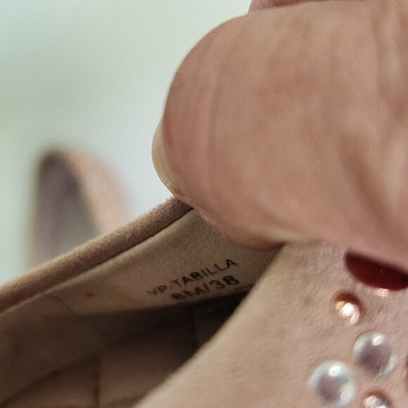 Vince Camuto Tabila Neutral Studded Ballet Flats LA Creme Size 8M - Picture 6 of 9